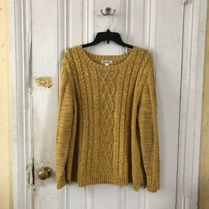 Dress barn Chunky Yellow Knit Sweater